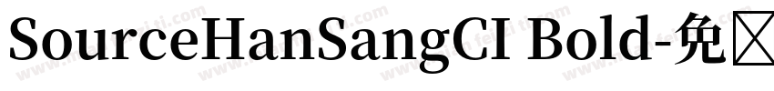 SourceHanSangCI Bold字体转换